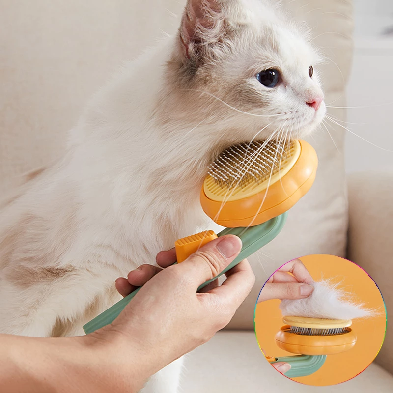 Cute Pumpkin Pet Grooming Comb